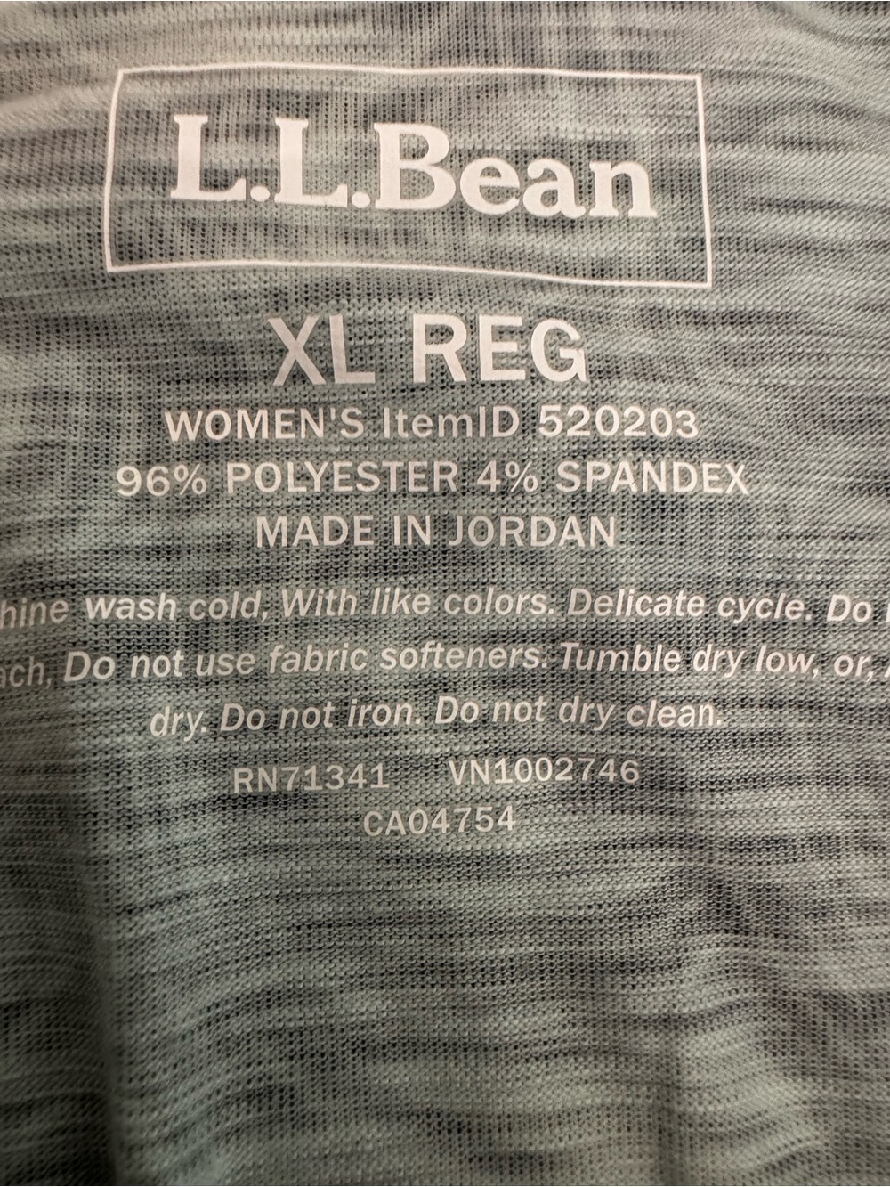 L.L. Bean Teal & White V-Neck StreamSide Tank Women's XL EUC - Picture 3 of 3